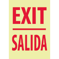 National Marker GL30RC Exit Glow Sign, Bilingual