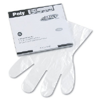 Galaxy Gloves 370L Clear Polyethylene Food Handling Gloves, Large