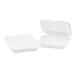 Genpak 20010 Foam Carryout Containers, 1 Comp, 200/Cs.