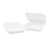 Genpak 20310 Foam Carryout Containers, 3 Comp, 200/Cs.