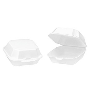 Genpak 22400 Foam Sandwich Containers, Medium, 500/Cs.