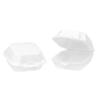 Genpak 22400 Foam Sandwich Containers, Medium, 500/Cs.