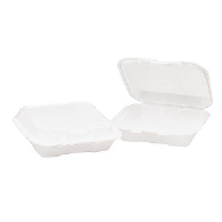 Genpak SN220 Small White Foam Carryout Containers, 200