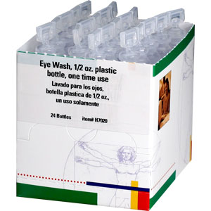 First Aid Only H7020 One Time Use 1/2 oz Eye Wash, 24/Box