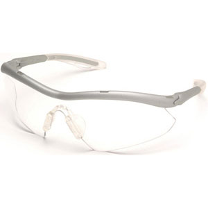 MCR Safety HB140 Hombre Safety Glasses,Silver,Clear MCR Safety HB140 Hombre Safety Glasses,Silver,Clear