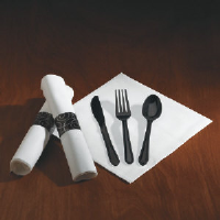 Hoffmaster 125500 White Linen-Like® Flat Pack™ Dinner Napkins
