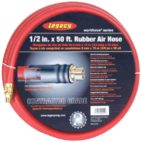 Legacy HRE1250RD3 1/2" X 50' Workforce Rubber Air Hose