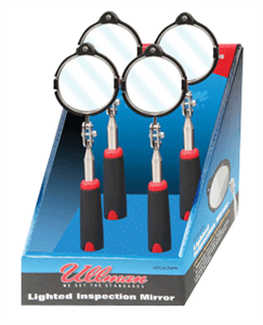 Ullman Devices HTC-2LT4PK LED Light Inspection Mirrors, 4 Pk.