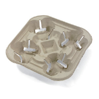 Huhtamaki FLURRY Strongholder®/Chinet® Cup Holder Trays, 8-22 Oz.