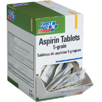 First Aid Only I411 Aspirin Tablets, (250/Box) 125Pk / 2 ea