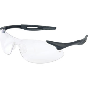 MCR Safety IA110 Inertia&#153; Safety Glasses,Black,Clear