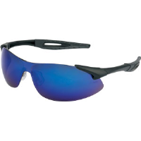 MCR Safety IA118B Inertia™ Safety Glasses,Black,Blue Diamond Mirror