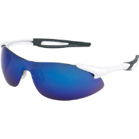 MCR Safety IA138B Inertia™ Safety Glasses,White,Blue Diamond Mirror