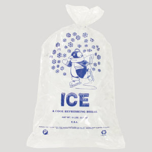 Inteplast Group IC1120 Cool Penguin 8 Pound Ice Bags