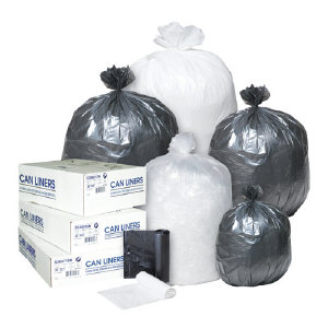 Inteplast Group S334016K Commercial Trash Bags, 16MIC 33X40 BLA 25/RL 10/CS