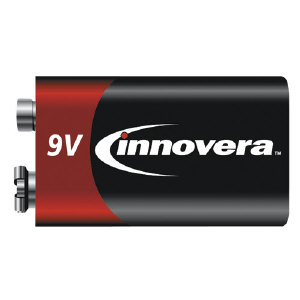 Innovera 44004 9 Volt Alkaline Batteries, 4 Pack