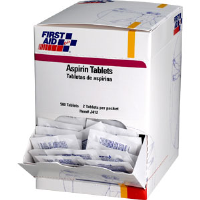 First Aid Only J412 Aspirin Tablets, (500/Box) 250Pk / 2 ea
