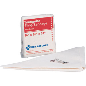First Aid Only J578 36&#34; x 36&#34; x 51&#34; Triangular Sling Bandages