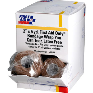 First Aid Only J611-LF Tearable Cohesive Elastic Bandage, 2" x 5 yds, 8/Box First Aid Only J611-LF Tearable Cohesive Elastic Bandage, 2" x 5 yds, 8/Box