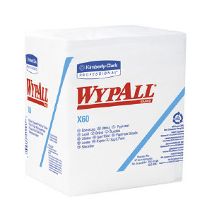 Kimberly Clark 34865 Wypall&#174; X60 Wipers, 1/4 Fold, 12/76