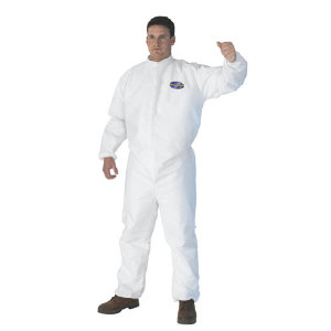 Kimberly Clark 46103 Kleenguard&#174; A30 Coveralls, Zip/Flap/Elas, Large