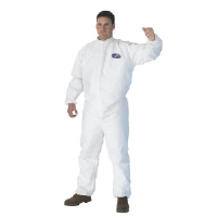 Kimberly Clark 46103 Kleenguard® A30 Coveralls, Zip/Flap/Elas, Large