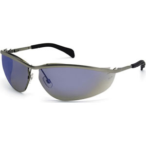 MCR Safety KD218 Klondike&reg; Safety Glasses,Metal,Blue Mirror