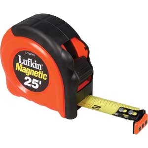 Cooper Tools L725MAG Lufkin&reg; 700 Series Mag. Tape Measure,1&#34; x 25&#39; 