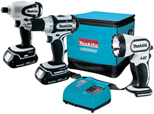 Makita LCT300W 18V Compact Lithium-Ion 3-Pc. Combo Kit