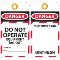 National Marker LOTAG13 Danger Lockout Tags, 10/Pk.