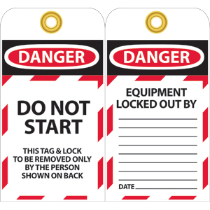 National Marker LOTAG14 Danger Lockout Tags, 10/Pk.