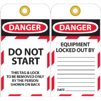 National Marker LOTAG14 Danger Lockout Tags, 10/Pk.