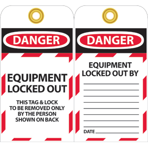 National Marker LOTAG17 Danger Lockout Tags, 10/Pk.