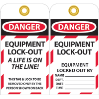 National Marker LOTAG18 Danger Lockout Tags, 10/Pk.