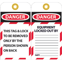 National Marker LOTAG1 Danger Lockout Tags, 10/Pk.