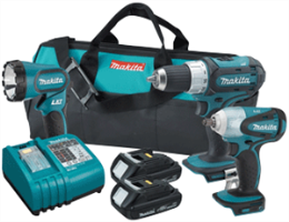 Makita LXT311H 18V LXT Lithium-Ion 3-Pc. Combo Kit