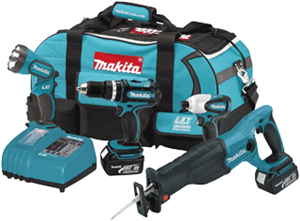 Makita LXT407 18V LXT Lithium-Ion 4-Pc. Combo Kit