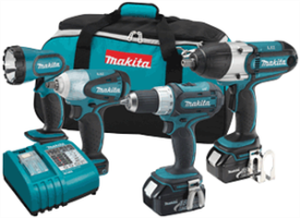 Makita LXT421 18V LXT Lithium-Ion 4-Pc. Combo Kit 