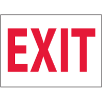 National Marker M24P Exit Sign, 7 x 10", Vinyl