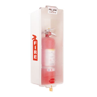 Mark II White Tub w/Clear Cover Extinguisher Cabinet