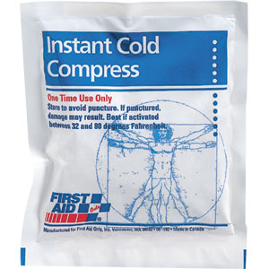 First Aid Only M563125 4&#34; x 5&#34; Instant Cold Compress, 125/Case