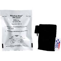 First Aid Only M572 Ambu Res-cue Key CPR Shield, 1-Way Valve, Blk. Pouch