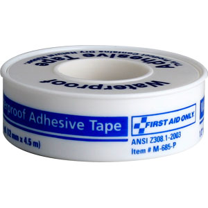 First Aid Only M685-P Waterproof First Aid Tape w/Plastic Spool, 1/2&#34; x 5 yds