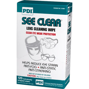 First Aid Only M713 See Clear&reg; Eyeglass Cleaning Wipes, 120/Box