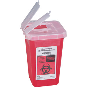 First Aid Only M949 Sharps Container, 1 qt