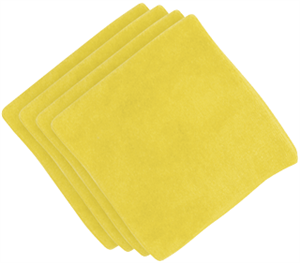 Buff and Shine MF1Y 16&#34; Micro Fiber Towels, (4 Pk.) Yellow