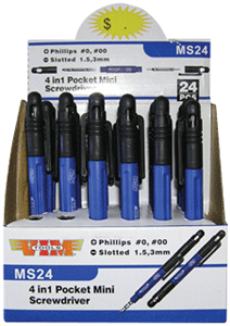 VIM Tools MS24 24 Pc. Pocket Mini Screwdriver Display VIM Tools MS24 24 Pc. Pocket Mini Screwdriver Display
