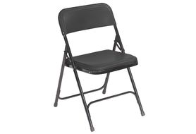 National Public Seating 810 Premium Lightweight Folding Chair, Black