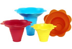 Paragon 6504 Flower Sno Cone Drip Trays - 12 oz, 100/Cs