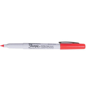 Sharpie&reg; Permanent Marking Pen, Extra Fine, Red